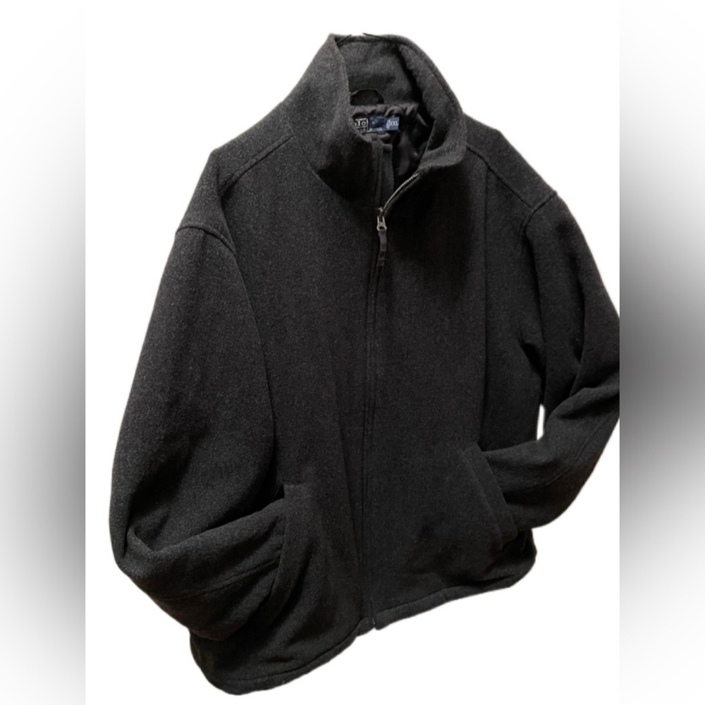 Polo Ralph Lauren Full Zip Wool Coat StandUp Collar 100%Polyester lined XXL NWOT